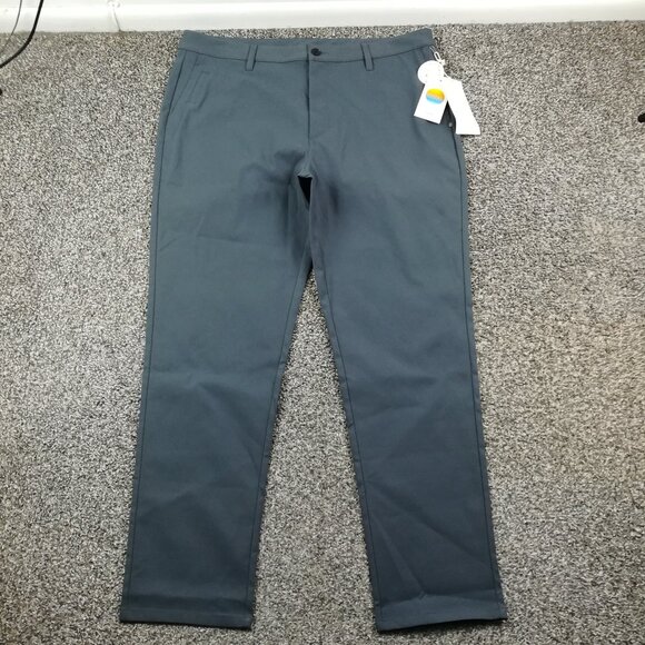 NWT Vuori Cascade Tech Chino Pants Men's Size 38 Charcoal Gray V427 $128